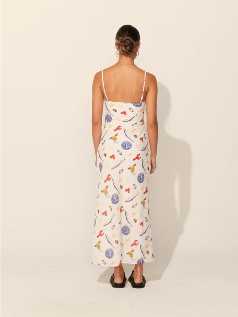 Mint Vanilla Maxi Dress in Seafood Print - Picture 4 of 12